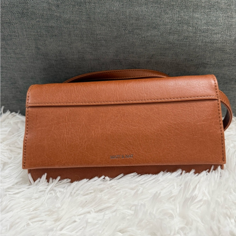 Matt & Nat Vegan Leather Tan Crossbody Bag Small